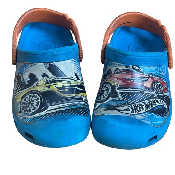 Crocs Hot Wheels Lets Race Clog Toddler/Little Kid Ocean/Orange, Size 12/13 kids - Picture 1 of 11